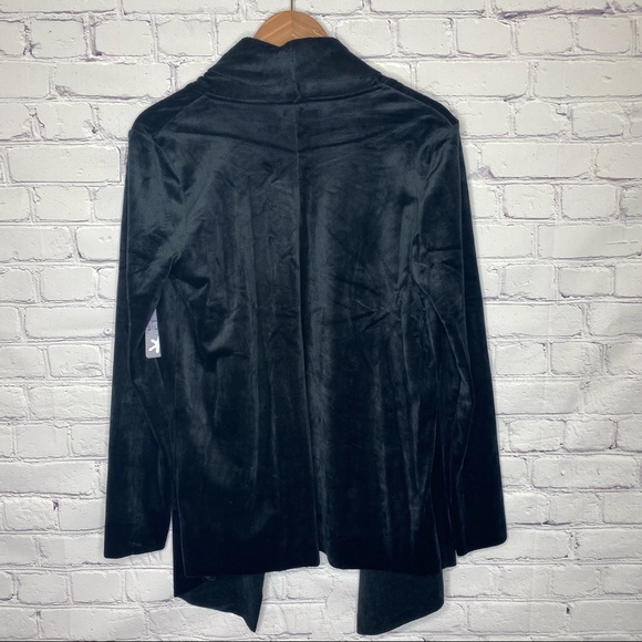 Splendid Velour Open Front Draped Cardigan - Picture 7 of 9